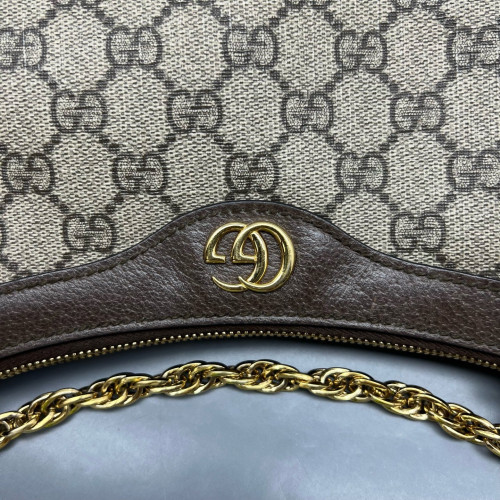 Gucci Small Ophidia Hobo GG Supreme Monogram Brown Beige