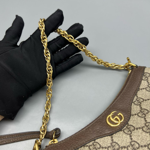 Gucci Small Ophidia Hobo GG Supreme Monogram Brown Beige