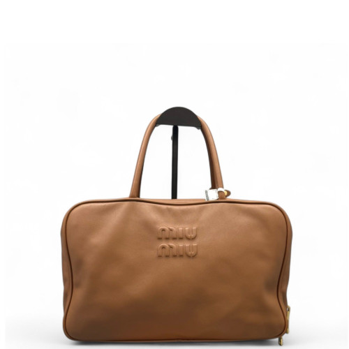 Miu Miu Beau Large Calfskin Tan