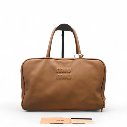 Miu Miu Beau Large Calfskin Tan