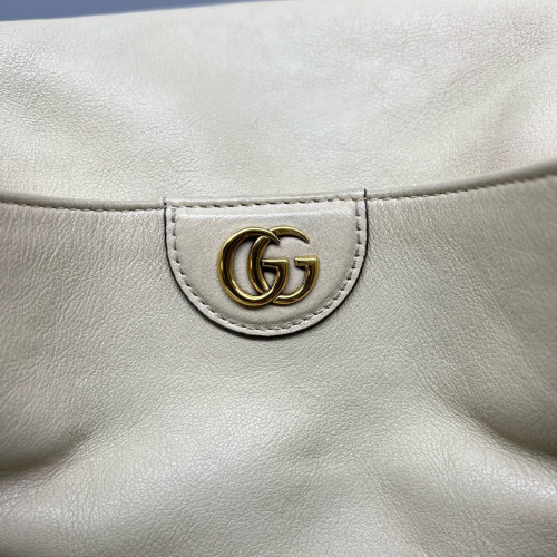 Gucci Bamboo Small Diana Tote Bag Calfskin White