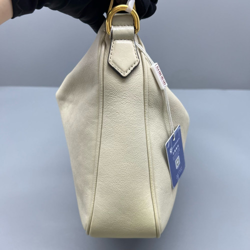 Gucci Bamboo Small Diana Tote Bag Calfskin White
