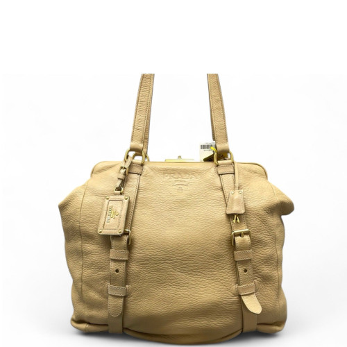 Prada Tote Bag Calfskin Natural Tan Prada Tote Bag Calfskin Natural Tan