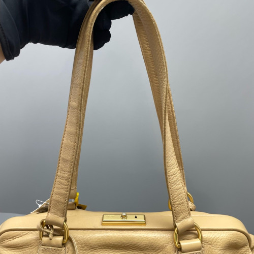 Prada Tote Bag Calfskin Natural Tan Prada Tote Bag Calfskin Natural Tan