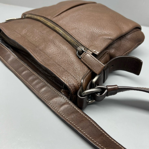 Prada Shoulder Bag Calfskin Dark Brown