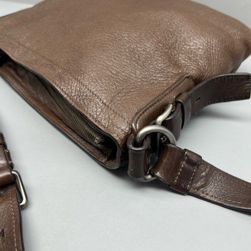 Prada Shoulder Bag Calfskin Dark Brown