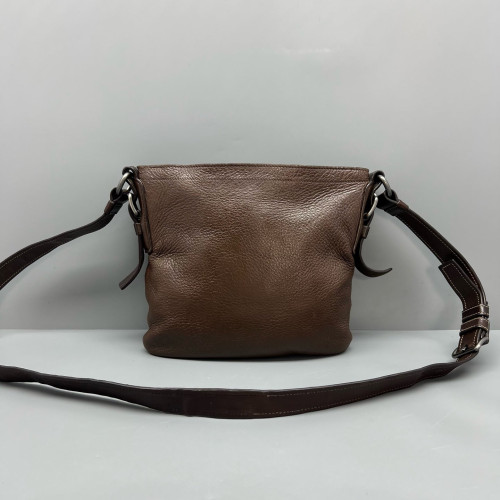 Prada Shoulder Bag Calfskin Dark Brown