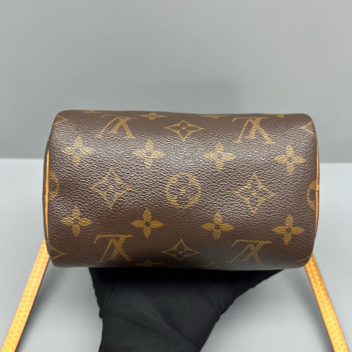 Louis Vuitton Nano Speedy Bandouliere Monogram Brown