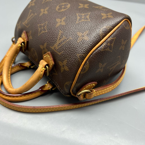 Louis Vuitton Nano Speedy Bandouliere Monogram Brown