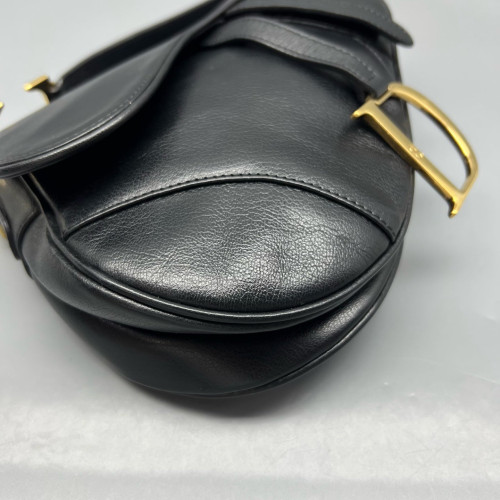 Dior Medium Saddle Bag Calfskin Black