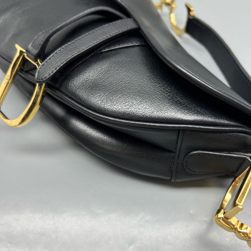 Dior Medium Saddle Bag Calfskin Black