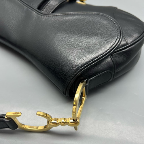 Dior Medium Saddle Bag Calfskin Black
