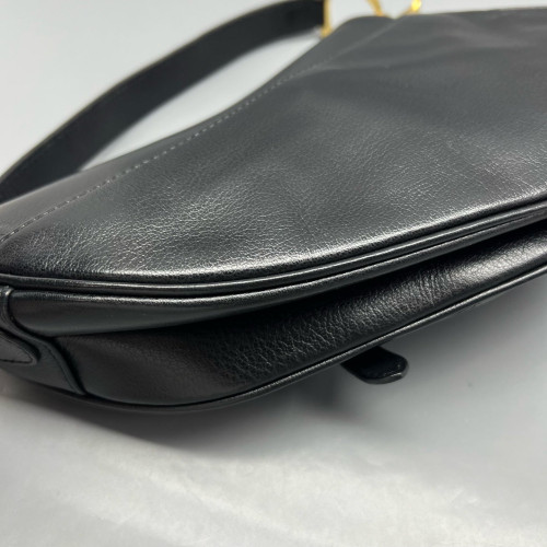 Dior Medium Saddle Bag Calfskin Black