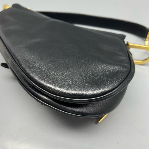 Dior Medium Saddle Bag Calfskin Black