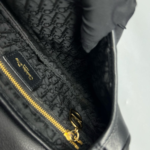 Dior Medium Saddle Bag Calfskin Black