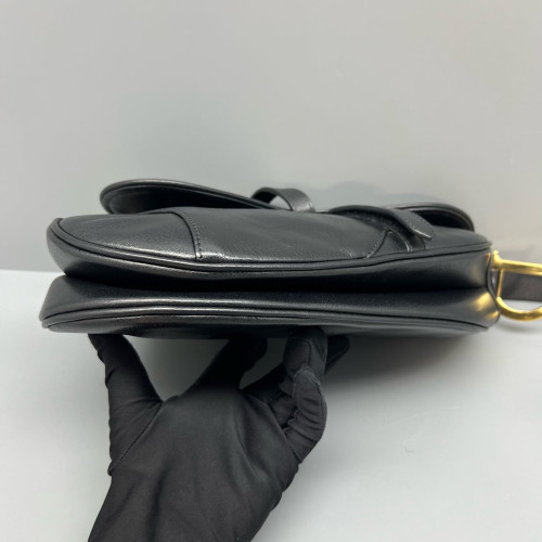 Dior Medium Saddle Bag Calfskin Black