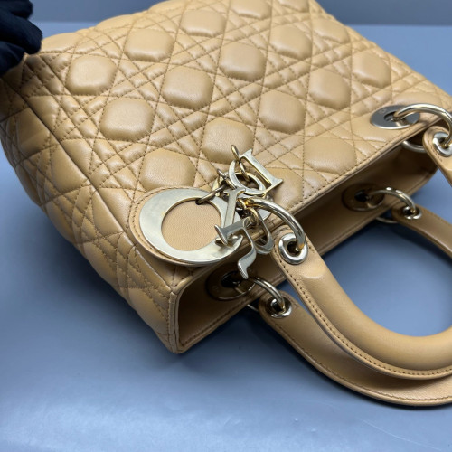 Dior Medium Lady Dior Calfskin Natural Tan Dior Medium Lady Dior Calfskin Natural Tan