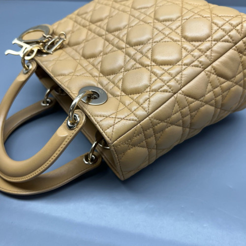Dior Medium Lady Dior Calfskin Natural Tan Dior Medium Lady Dior Calfskin Natural Tan