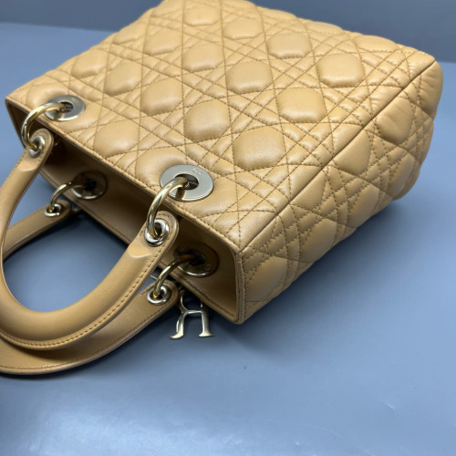 Dior Medium Lady Dior Calfskin Natural Tan Dior Medium Lady Dior Calfskin Natural Tan