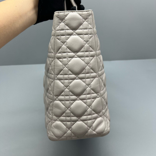 Dior Large Lady Dior Calfskin Grey