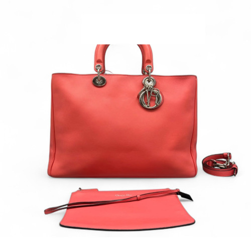 Dior Large Diorissimo Tote Grained Calfskin Pink
