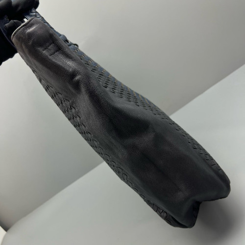 Bottega Veneta Tote Bag Calfskin Intrecciato Blue Black
