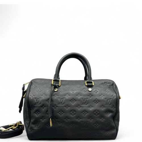 Louis Vuitton Speedy Bandouliere 30 Monogram Empreinte Navy Black