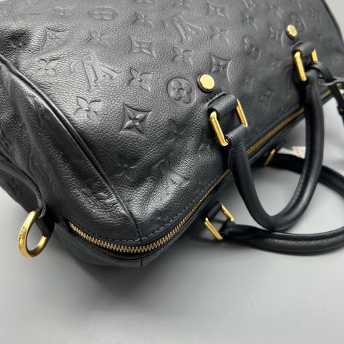 Louis Vuitton Speedy Bandouliere 30 Monogram Empreinte Navy Black