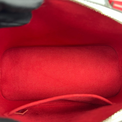 Louis Vuitton Alma BB Epi White Black Red