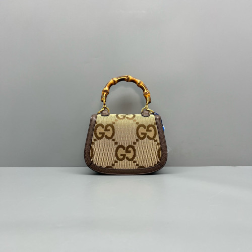 Gucci Bamboo 1947 Mini Monogram Jumbo GG Brown Beige