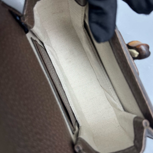Gucci Bamboo 1947 Mini Monogram Jumbo GG Brown Beige
