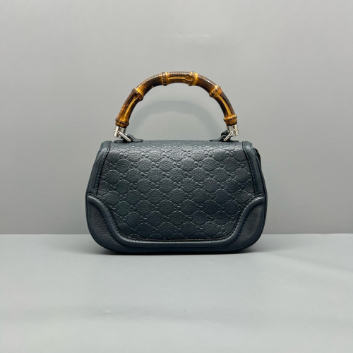 Gucci Bamboo Bamboo 1947 Medium Guccissima Dark Blue