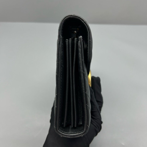 Gucci Matelasse GG Marmont Chain Wallet Calfskin Black