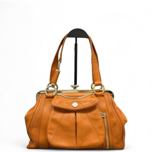 Celine Handbag Calfskin Orange