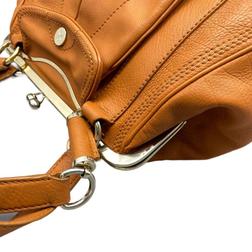 Celine Handbag Calfskin Orange