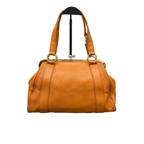 Celine Handbag Calfskin Orange