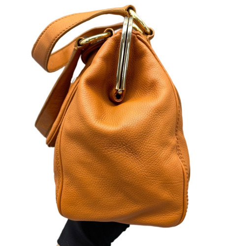 Celine Handbag Calfskin Orange