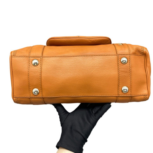 Celine Handbag Calfskin Orange