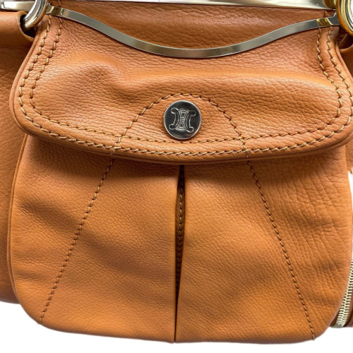 Celine Handbag Calfskin Orange