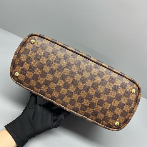 Louis Vuitton Kendington Handbag Damier Ebene Brown