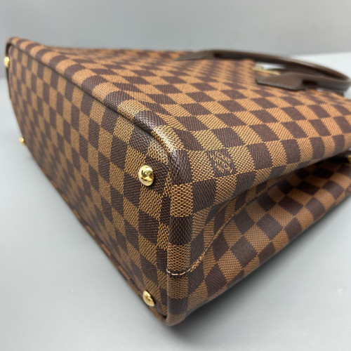 Louis Vuitton Kendington Handbag Damier Ebene Brown