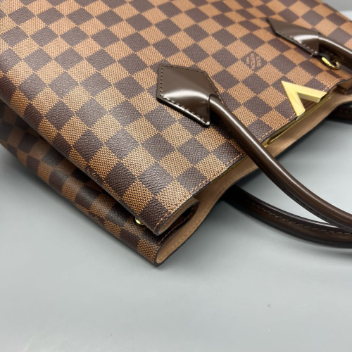 Louis Vuitton Kendington Handbag Damier Ebene Brown