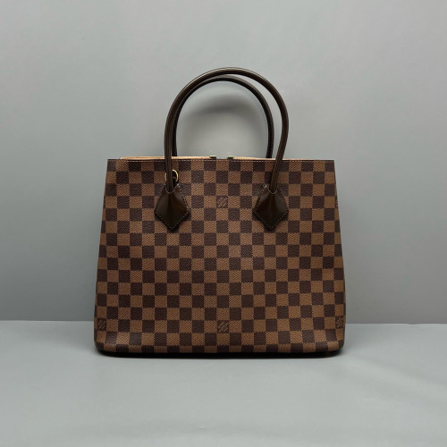 Louis Vuitton Kendington Handbag Damier Ebene Brown