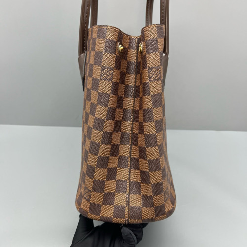 Louis Vuitton Kendington Handbag Damier Ebene Brown