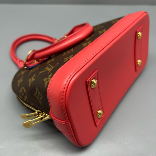 Louis Vuitton Alma BB Monogram Brown Red
