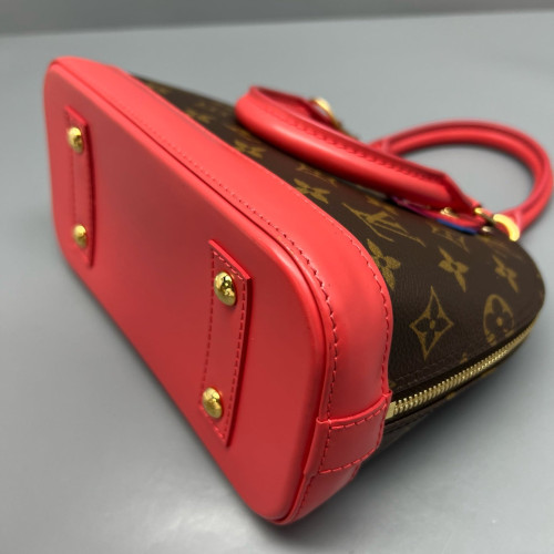 Louis Vuitton Alma BB Monogram Brown Red