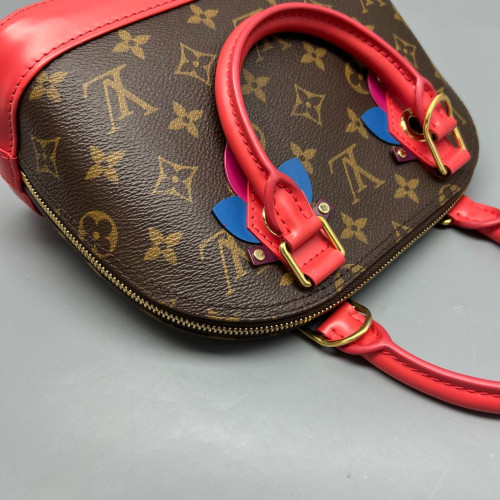 Louis Vuitton Alma BB Monogram Brown Red