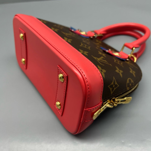 Louis Vuitton Alma BB Monogram Brown Red