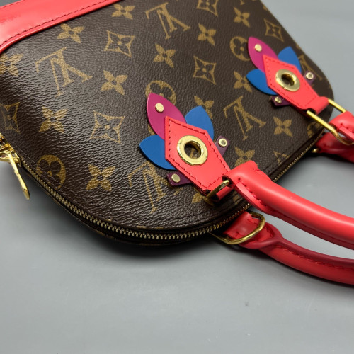 Louis Vuitton Alma BB Monogram Brown Red