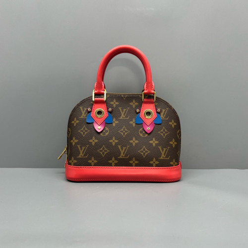 Louis Vuitton Alma BB Monogram Brown Red